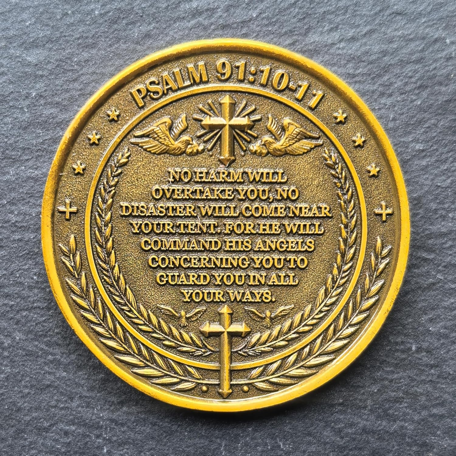 Archangel Michael Protection Challenge Coin for Divine Guidance and Safety Bible Verses Pocket Token image number 4