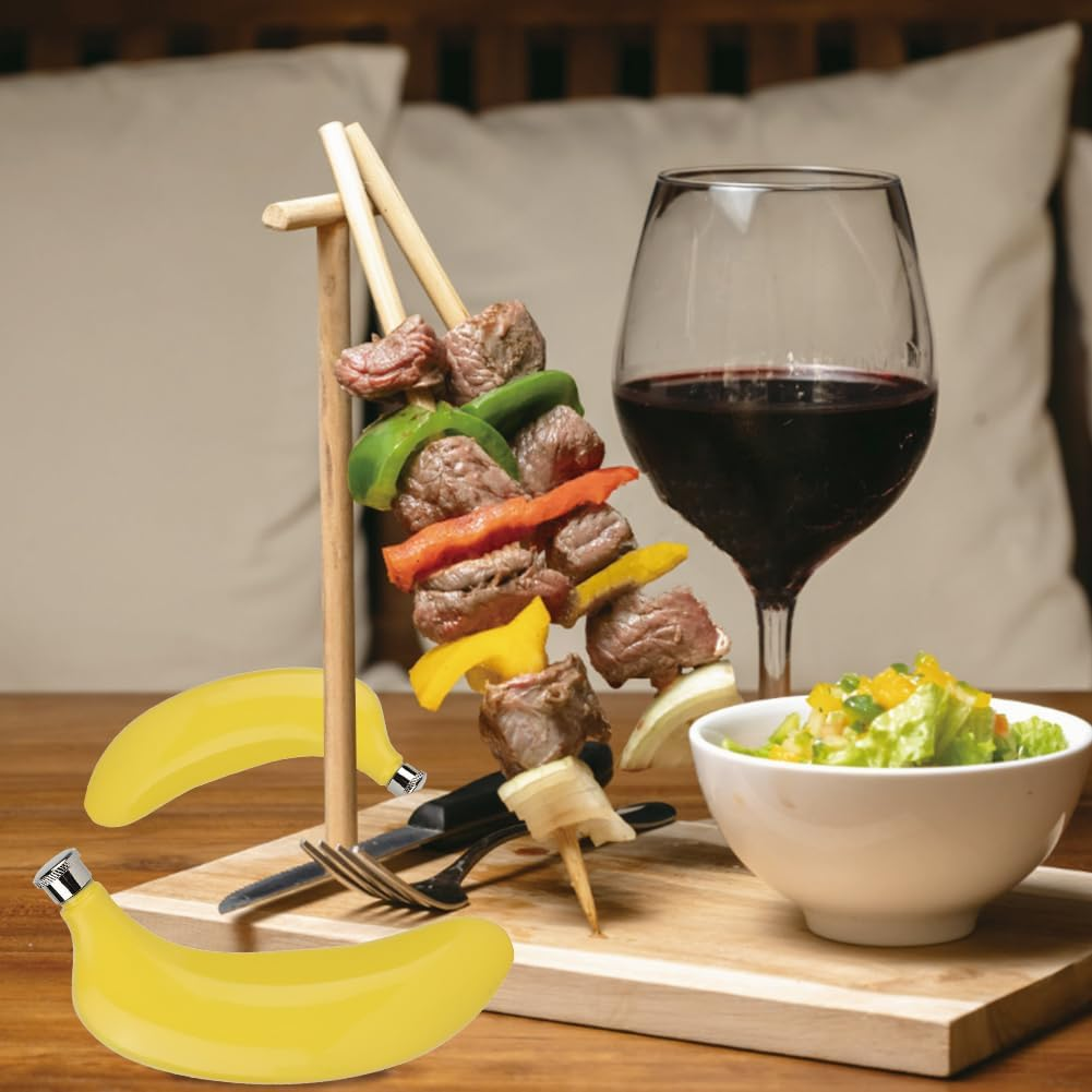 Stainless Steel Banana Shaped Whiskey Flask, 5Oz Leak Proof Portable Alcohol Bottle with Funnel for Camping Outdoor Parties Travel Drinking Storage image number 5