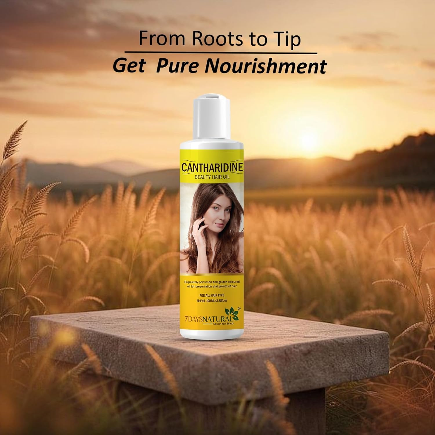 7 DAYS Cantharidine Hair Oil | Hair Fall Control & Hair Growth with Sesame Oil & Brahmi | Hair Oil for Men & Women(100 Ml) image number 1