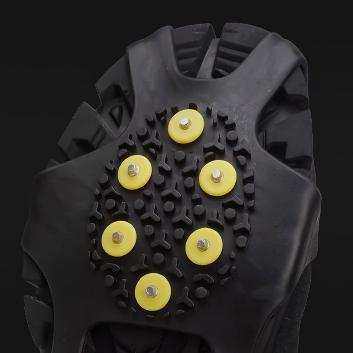 NUZAMAS Ice Cleats for Shoes and Boots Silicone Ice Snow Grips 10 Steel Studs Shoe Spikes Grips Anti-Wrestling Cleats Crampons Fit for Walking Ice Fishing Xl(45-48Cm) image number 5