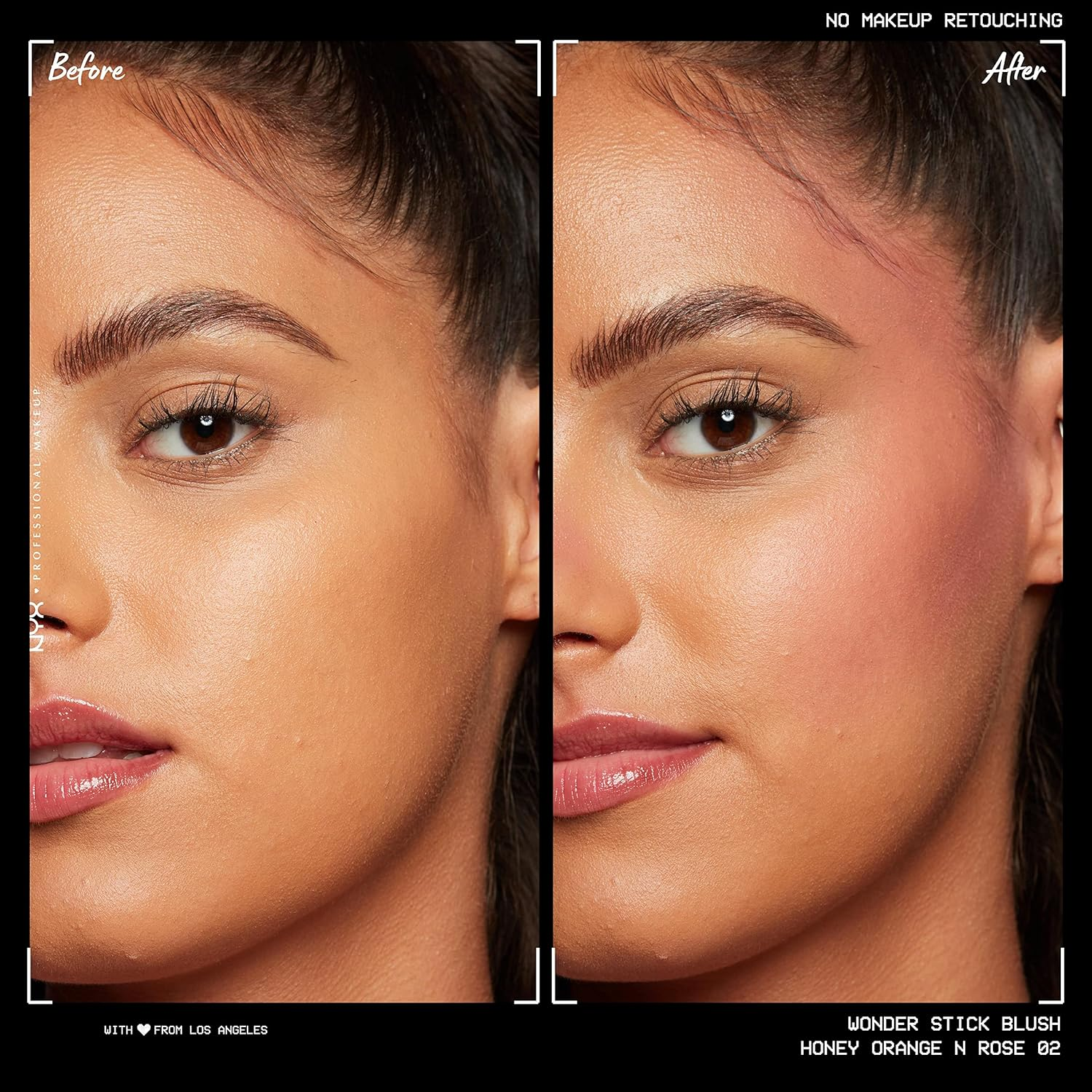 NYX Professional Makeup Blush, with Hyaluronic Acid, Moisturising, Mixable Texture, Vegan, Wonder Stick, Honey Orange + Rose image number 1