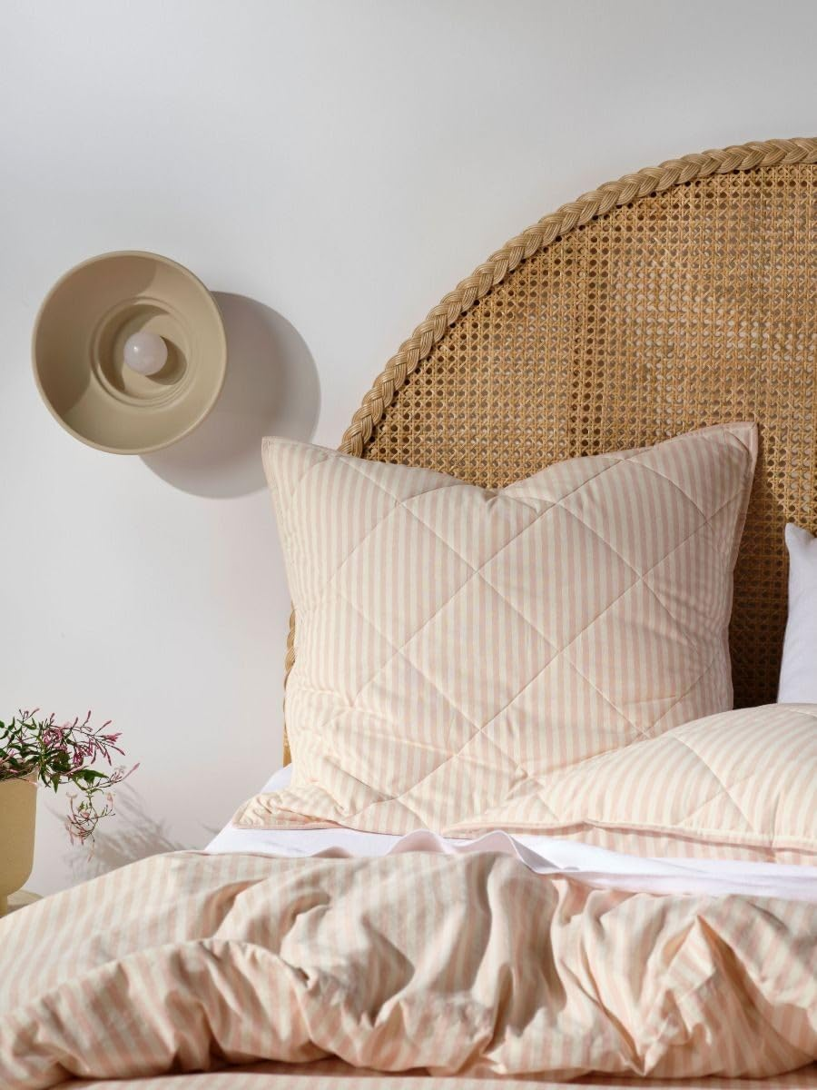 Linen House Classic Stripe European Pillowcase, Rose, 65 X 65 Cm Size image number 6