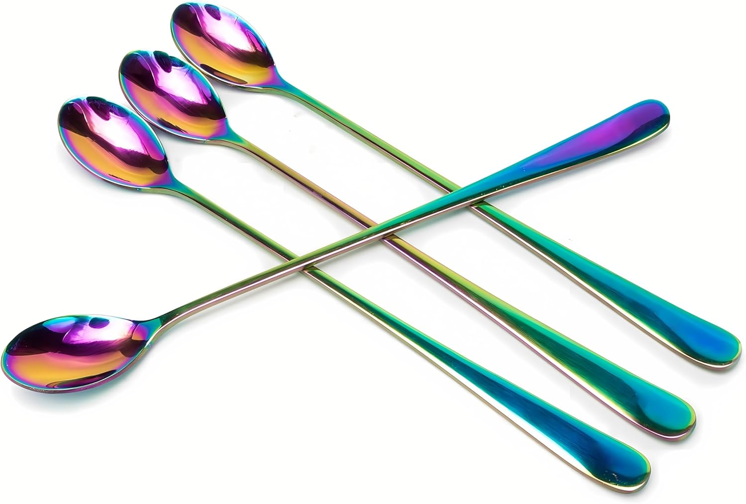 Long-Handled Ice Tea Spoon, Cocktail Stir Spoons, Stainless Steel Coffee Spoons, Ice Cream Scoop Set of 8