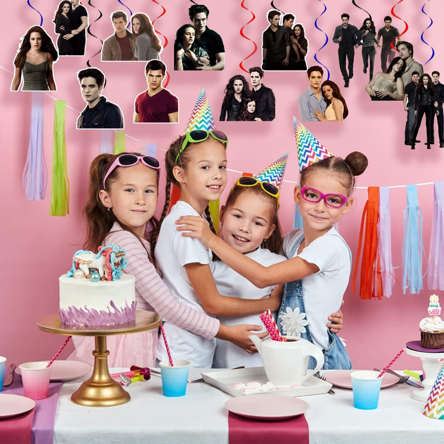 28 Pcs the Twilight Saga Party Decorations Hanging Swirls, the Twilight Saga Decorations Swirls Streams, for Kids Teens Fans Birthday Party Supplies image number 3