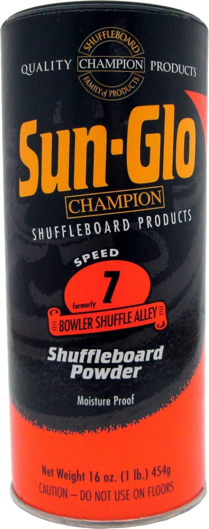 Sun-Glo Speed 7 (Bowler Shuffle Alley Wax) Shuffleboard Table Powder, 16 Oz. Can