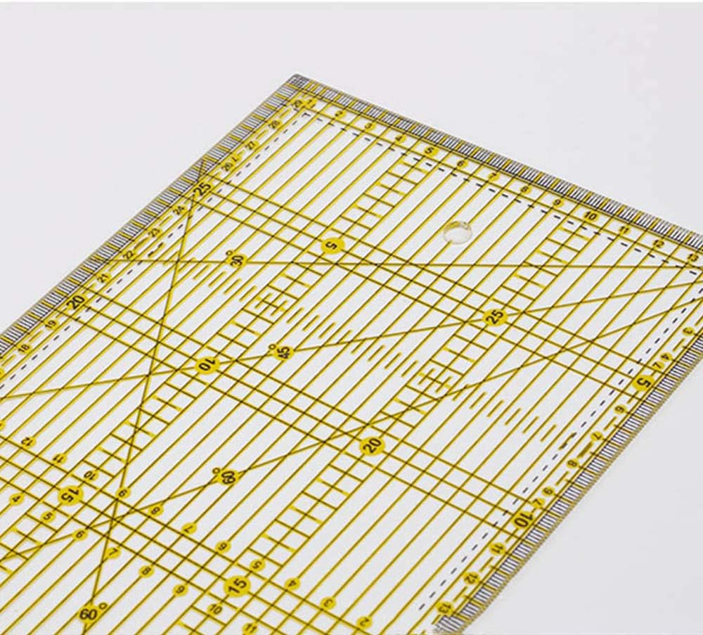 Multi-Purpose Quilting Ruler for Patchwork, DIY Garment Design, Sewing & Crafts - Double Colored Grid Lines Template, 15 Cm X 30 Cm image number 1