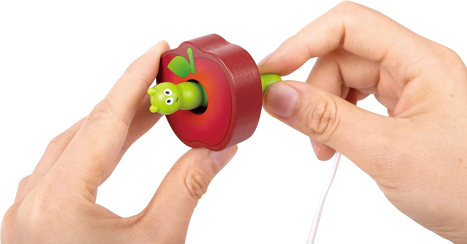 Hape Wooden Fruit Sorting Caterpillar - Educational Food Learning Toy Set - Color Matching and Counting Game for Toddlers and Preschoolers image number 1