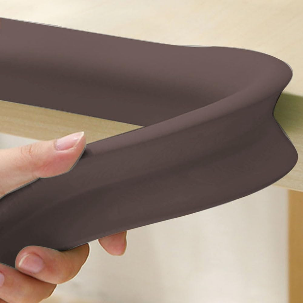 Soft Corner Protector,Safety Corner Guards, 2 Meters per Roll Protective Foam Cushion Corners Foam Set and Safe,Suitable for Edge of Table,Chair,Tv Bench,Bed,Door,Wall(Brown) image number 3