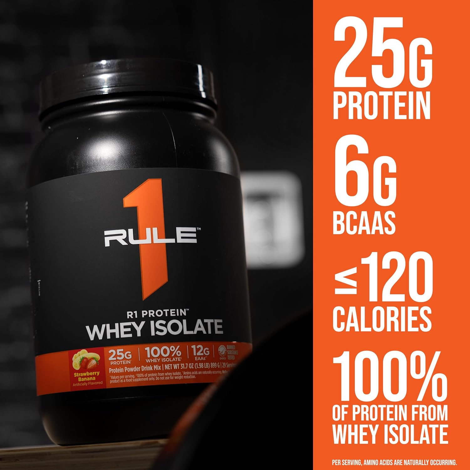 Rule 1 100% Whey Protein Isolate and Hydrolysate Protein Powder 1.98 Lb, Cafe Mocha (29 Servings) image number 2