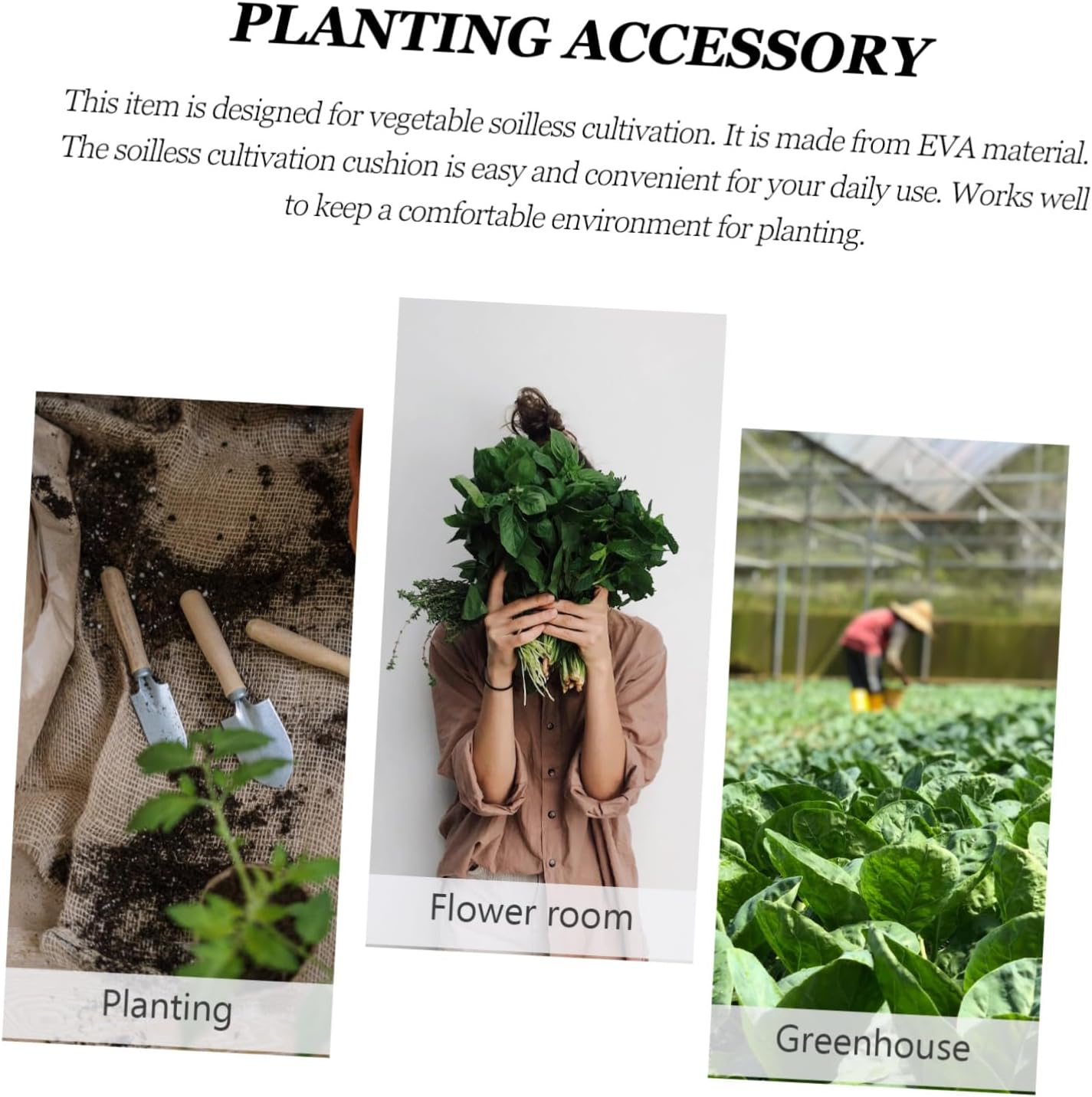 Kisangel 40Pcs Garden Plant Tools Colonial Cotton Eva Hydroponic Tools Soilless Planting Kit High-Yield Vegetable Growing image number 4