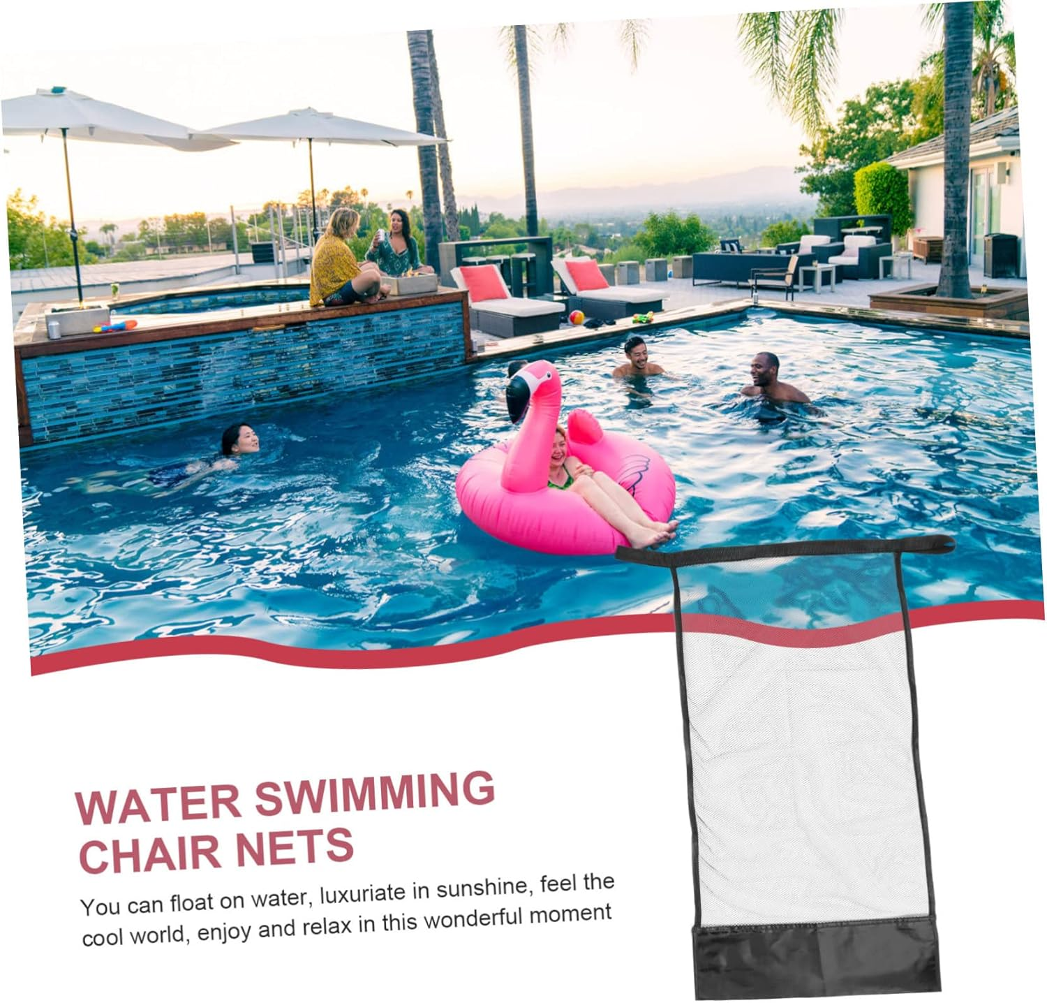 KOMBIUDA 2Pcs Swimming Pool Mesh Chair Net Bag Portable Swimming Pool for Adults Inflatable Adult Summer Accessories Thick Noodles Swim Float Net Noodles Chair