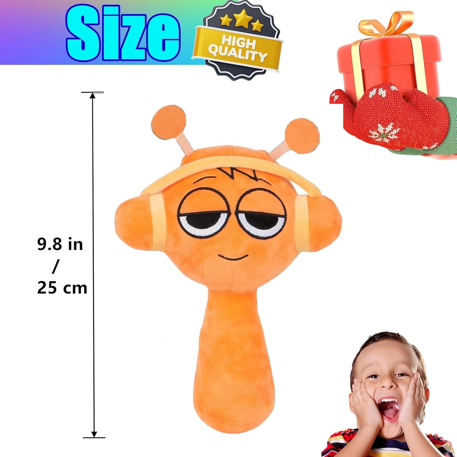 Sprunki Oren Plush Toy - 10" Soft Monster Game Character Plush for Boys Girls, Perfect for Halloween, Christmas, Birthday image number 4