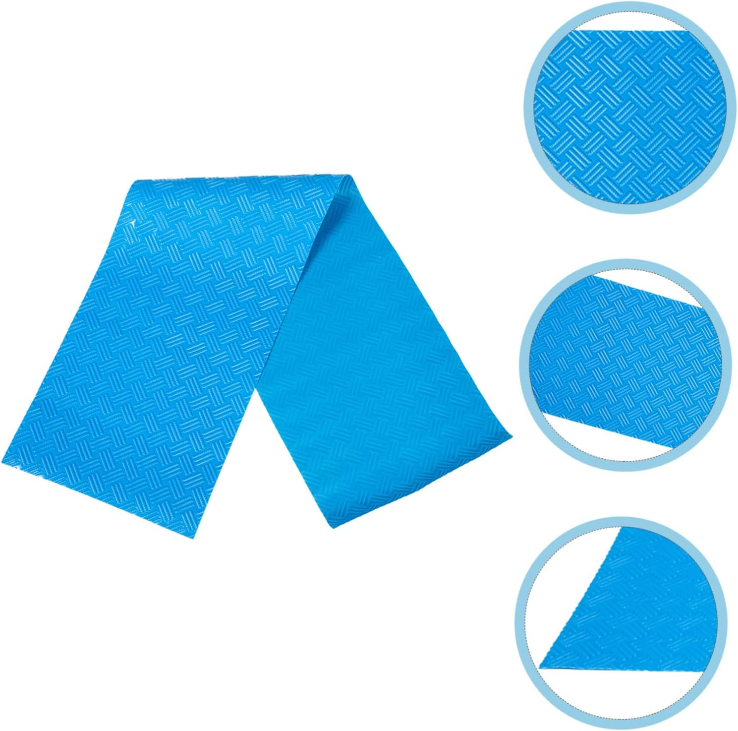 Outanaya Non-Slip Swimming Pool Stair Mat Wave Pattern 43X90Cm Blue Anti-Slip Pool Ladder Cushion for Outdoor and Protection image number 1