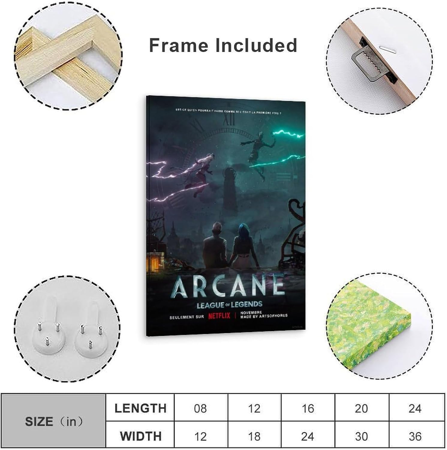Anime Arcane Poster Poster Canvas Painting Wall Art Picture Home Decor Print for Bedroom Living Room Dorm Study Bar Office 08X12Inch(20X30Cm) image number 6