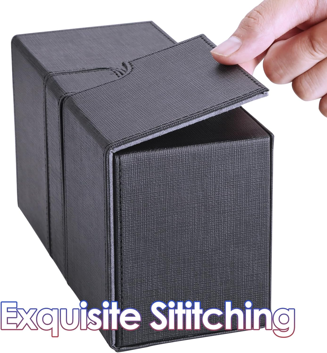 X-Large Commander Premium Double Deck Box for 200+ Sleeved Cards Pro Twin Flip Deck Case with 3 Tray Fits MTG/TCG/CCG (Elegant Cross Pattern) image number 6