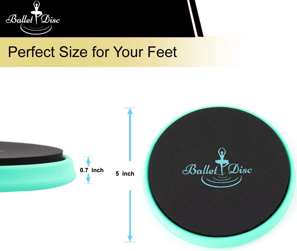 Pro Ballet Turning Disc for Dancers, Dance Disc - Balance Turn Board for Ballet, Gymnastics and Figure Skating, Spin Boards for Better Pirouette Technique, Releve, Turns and Dance Spinning - Purple image number 3