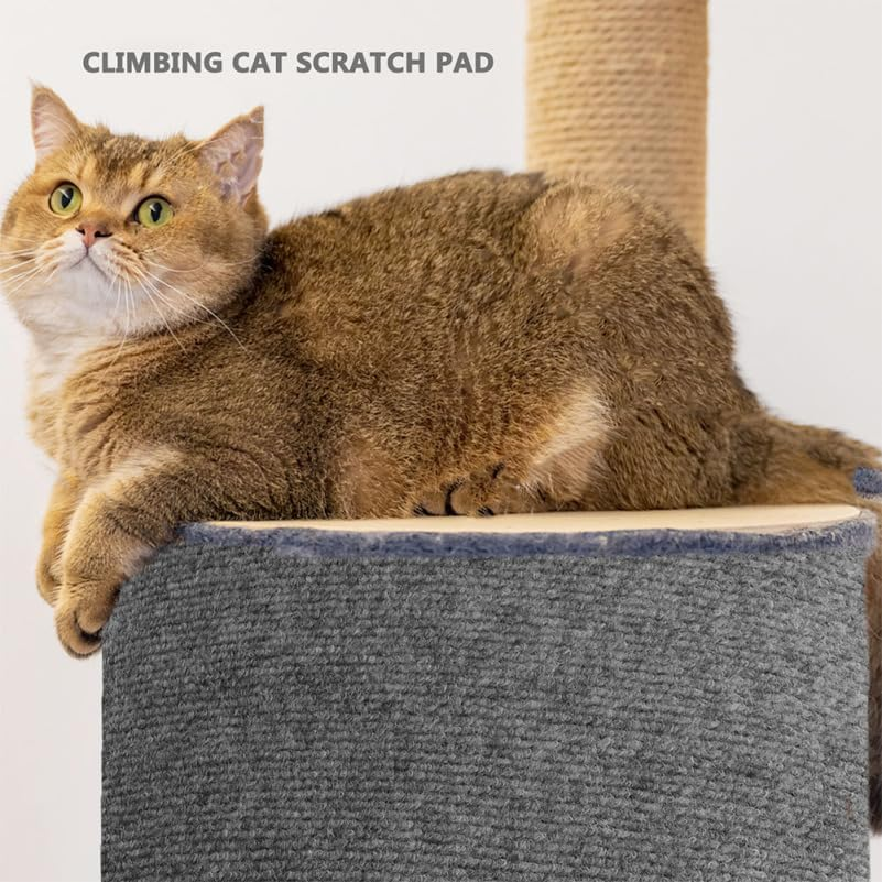 HANABASS Cat Scratch Pad 30X60Cm Self-Adhesive Furniture Protector Cuttable Cat Scratcher Mat for Couch and Trees Light Grey image number 3