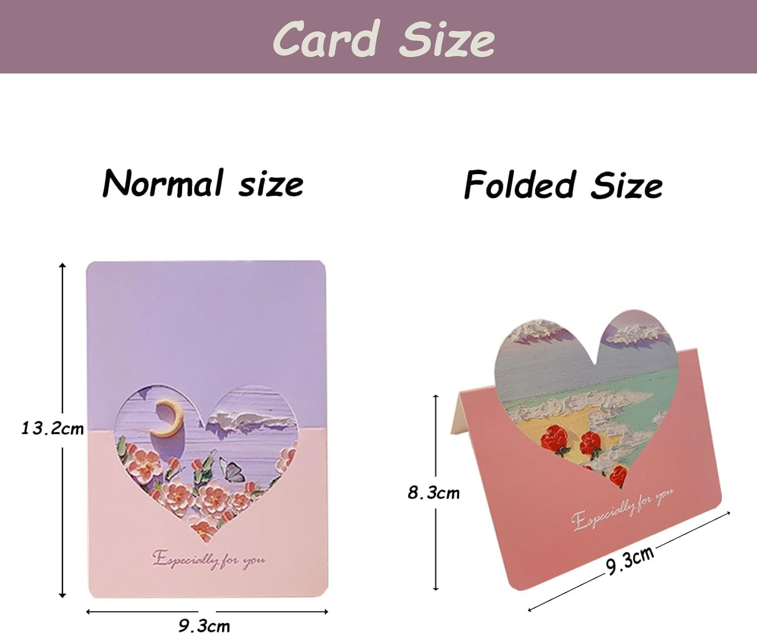 20 Pack Love Folded Greeting Cards,Love Letter Greeting Anniversary Card Gift Blank Stationery Paper Card for Valentine'S Day,Mother'S Day, Flowers, Birthdays, Thank You Returns, Weddings