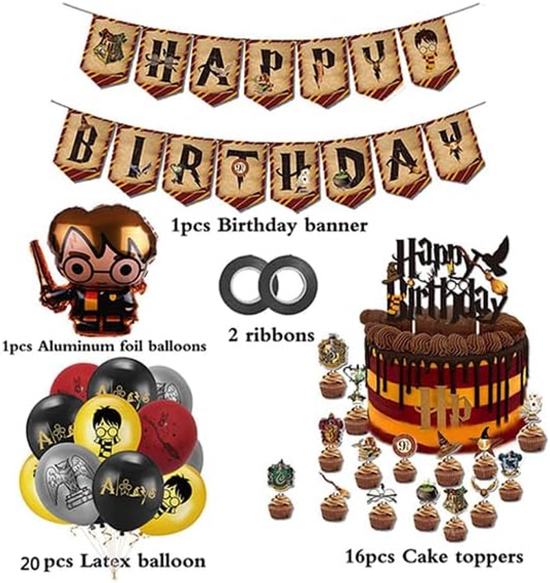 Decoration Birthday Harry Potter Birthday Decoration Wizard Balloons Harry Potter Birthday Balloons Wizard Party Decoration Wizard Birthday Decoration Harry Potter Birthday Garland Wizard Cake Topper image number 5