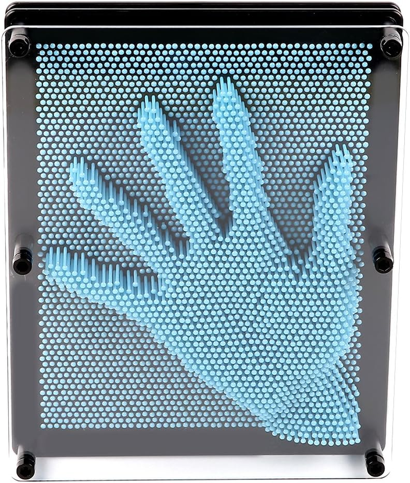 3D Pin Art Board - Extra Large 10" X 8" Impression Sculpture for Kids and Adults - Hand Mold Board Gift - Light Blue