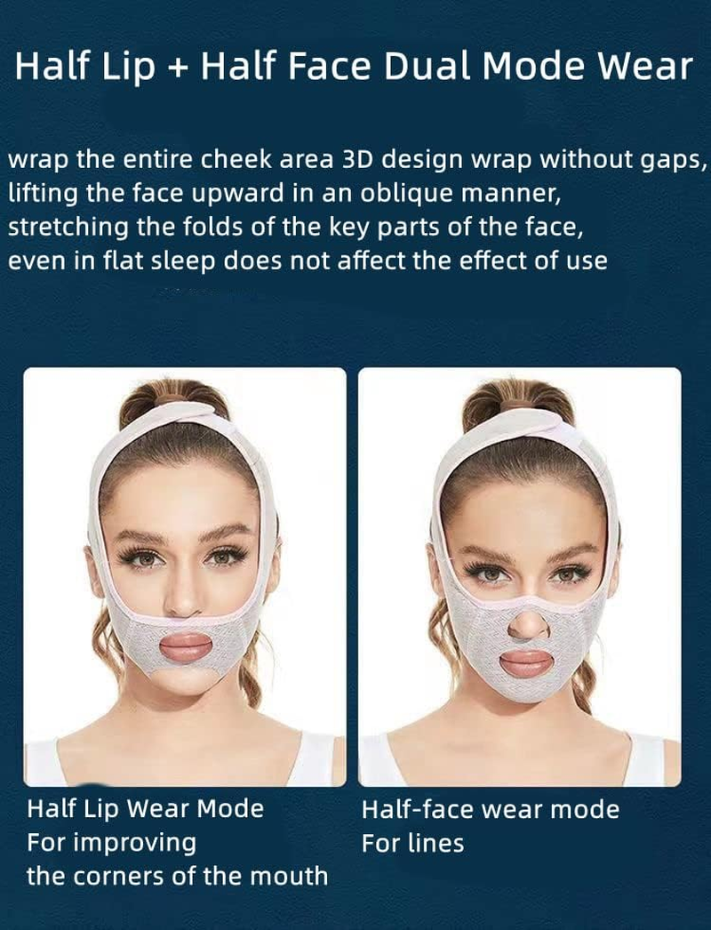 Beauty Face Sculpting Sleep Mask, Face Lifting Mask, V Line Lifting Mask, Double Chin Strap Face Sculpting Chin Lifting Face Mask, Chin up Face Lifting Belt Mask (1 Pack, Pink) image number 3