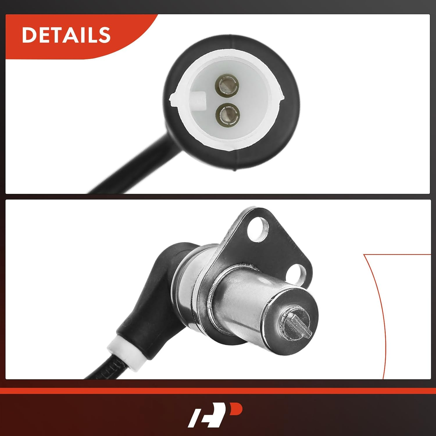 A-Premium ABS Wheel Speed Sensor Compatible with BMW Models - E30 318I/325/325E/325Es/325I, E28 524Td, E30 M3, RWD - Rear Driver or Passenger Side, Replace# 34521155041 image number 2