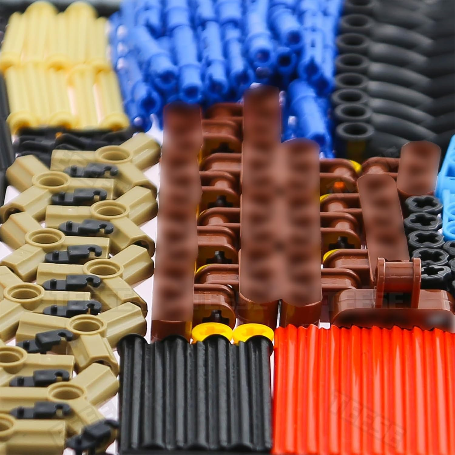 TEESE 884Pcs Axle-Pin-Chainlink-Connectors-Bricks-Set, Compatible with Technic Parts, for MOC Project-Bulk-Blocks (Random Color) image number 1