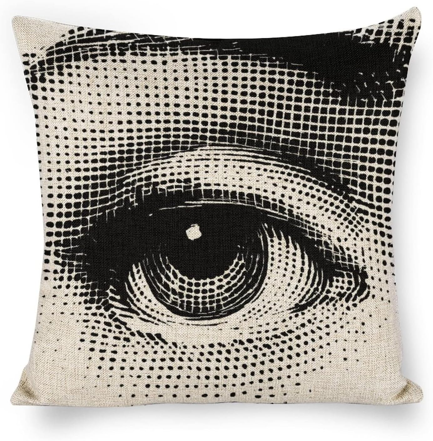 Lina Cavalieri Artificial Linen Throw Pillow Case, Decorative Cushion Cover Square Art Personalized Eye,Only Includes Pillowcase,18"X18"(45X45Cm),Style-2 image number 1