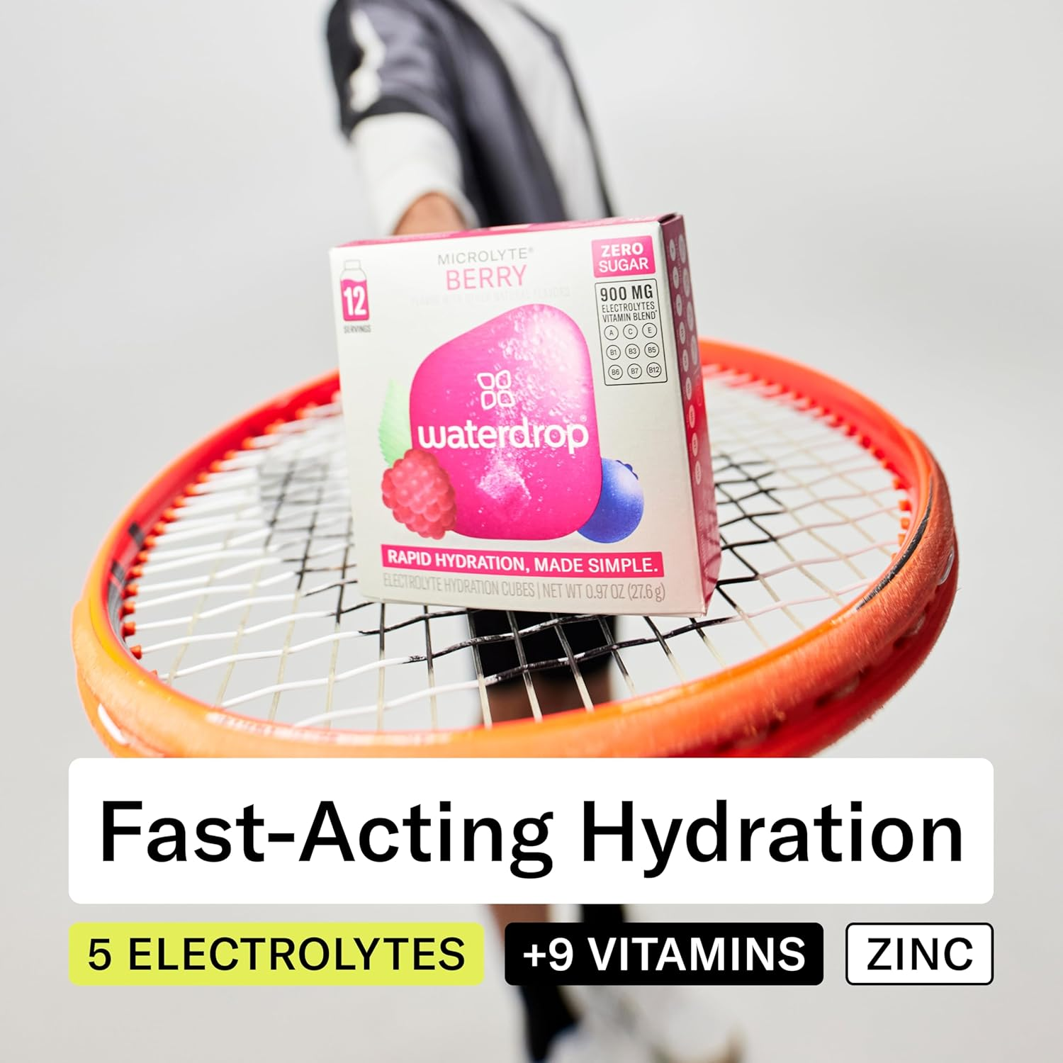 Waterdrop&reg; Microlyte Set, 48 Rapid Hydration Tablets with 4 Electrolytes, 9 Vitamins, Zinc - 4 Flavours - Keto, Gluten-Free, Zero Sugar & Vegan Recovery Drink, Rapid Rehydration, Water Flavouring image number 3