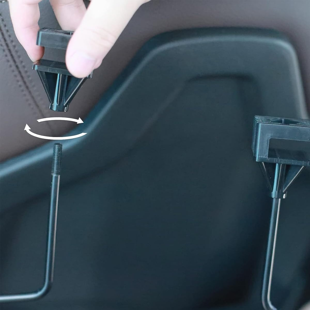 AIMALL Car Cowboy Hat Rack Holder, Stainless Steel Metal Storage Hanger for Hats and Caps, Vehicle Accessory, Adjustable Clamp, 14.17 X 5.9 X 8.66 Inches image number 5