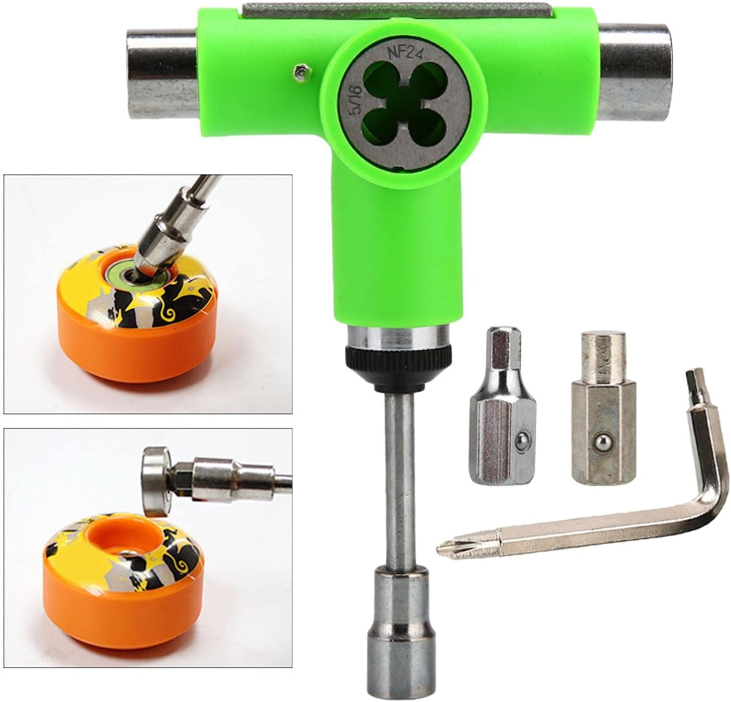 TENOL Portable Skateboard Accessory Set with Multi-Tool and Screwdriver image number 5