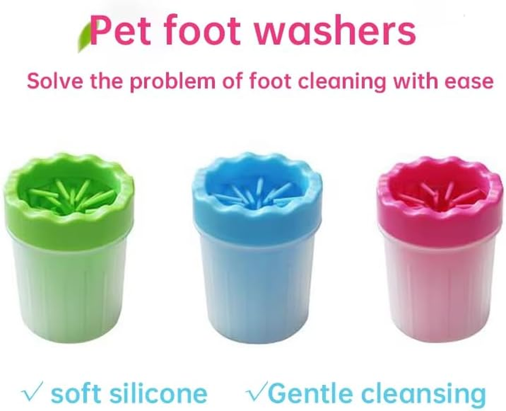DOG PAW CLEANER, Portable Pet Cleaning 360&deg; Silicone Washer Cup, Medium Size for Small and Medium Breed Cats and Dogs! (PINK) image number 4