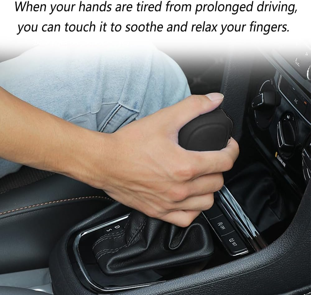 2PCS Car Gear Shift Cover - Silicone Auto Gear Shift Knob Cover - Preventing Automatic Shifter Knobs Aging - Universal Car Interior Decor Accessories for Women or Man (Black) image number 5