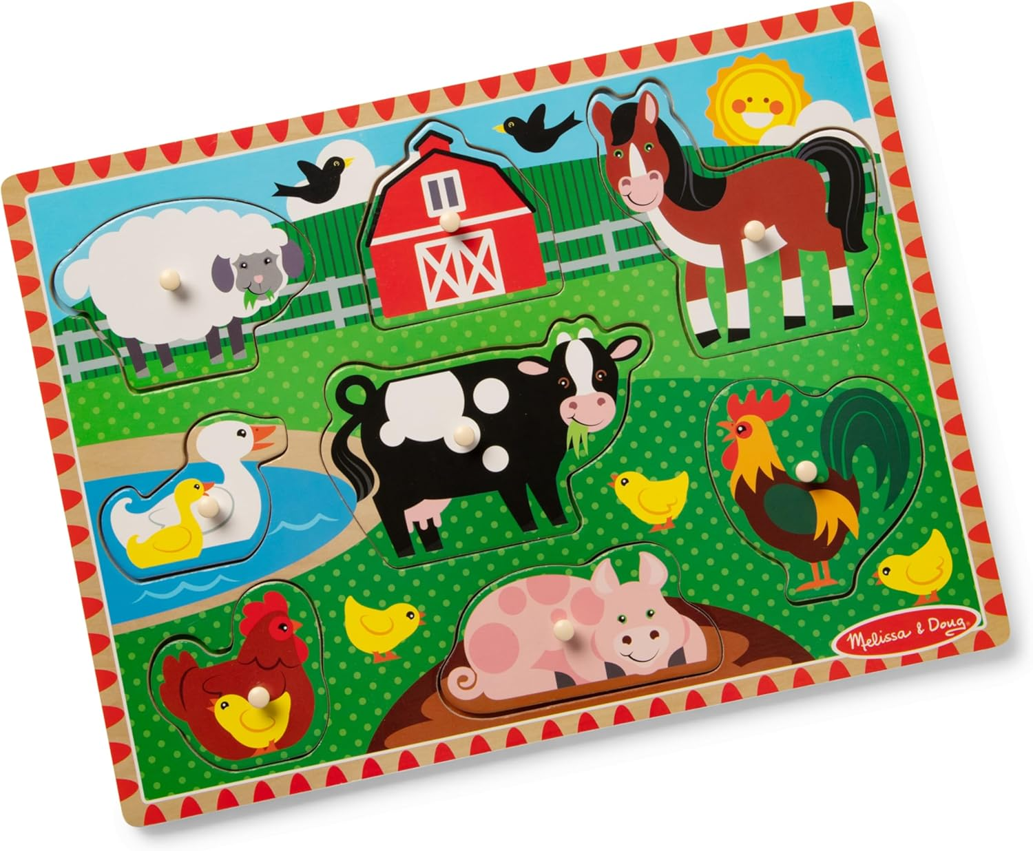 Melissa and Doug - Farm Peg Puzzle image number 5