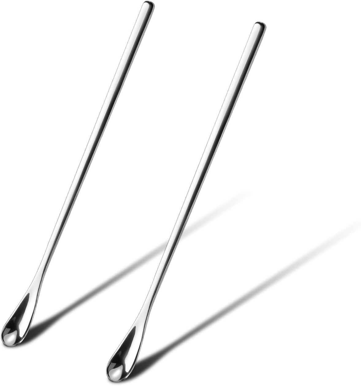 2Pcs Reptile Food Spoons, Reptile Feeding Spoon Long Handle Fruit Mixing Stirring Food Scoop Pet Feeding Tool Fit for Crested Gecko Lizard Gargoyle Bearded Dragon and Other Small Animals