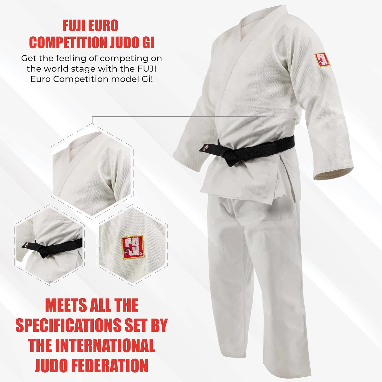 FUJI Euro Competition Judo Gi for Men and Women (Belt Not Included), Size image number 1