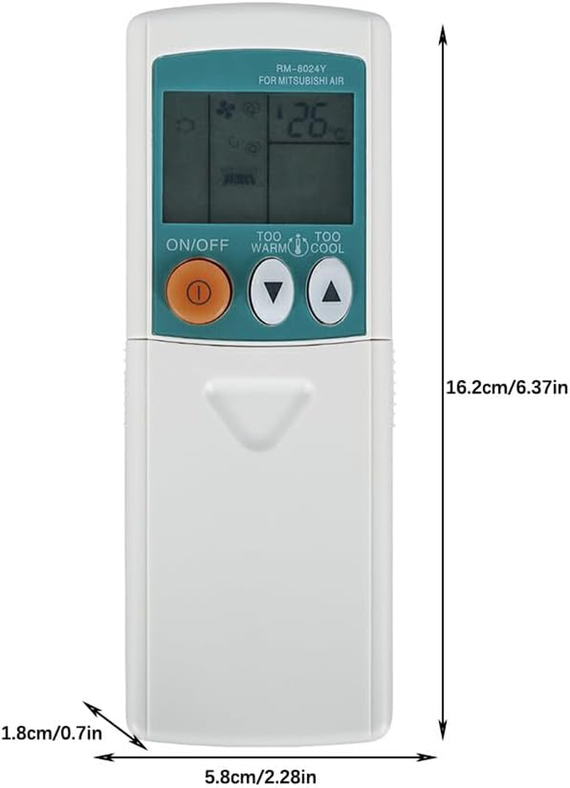 RM-8024Y Remote Control Durable White Controller Conditioning A/C Regulator Universal Easy to Use Replacement image number 4