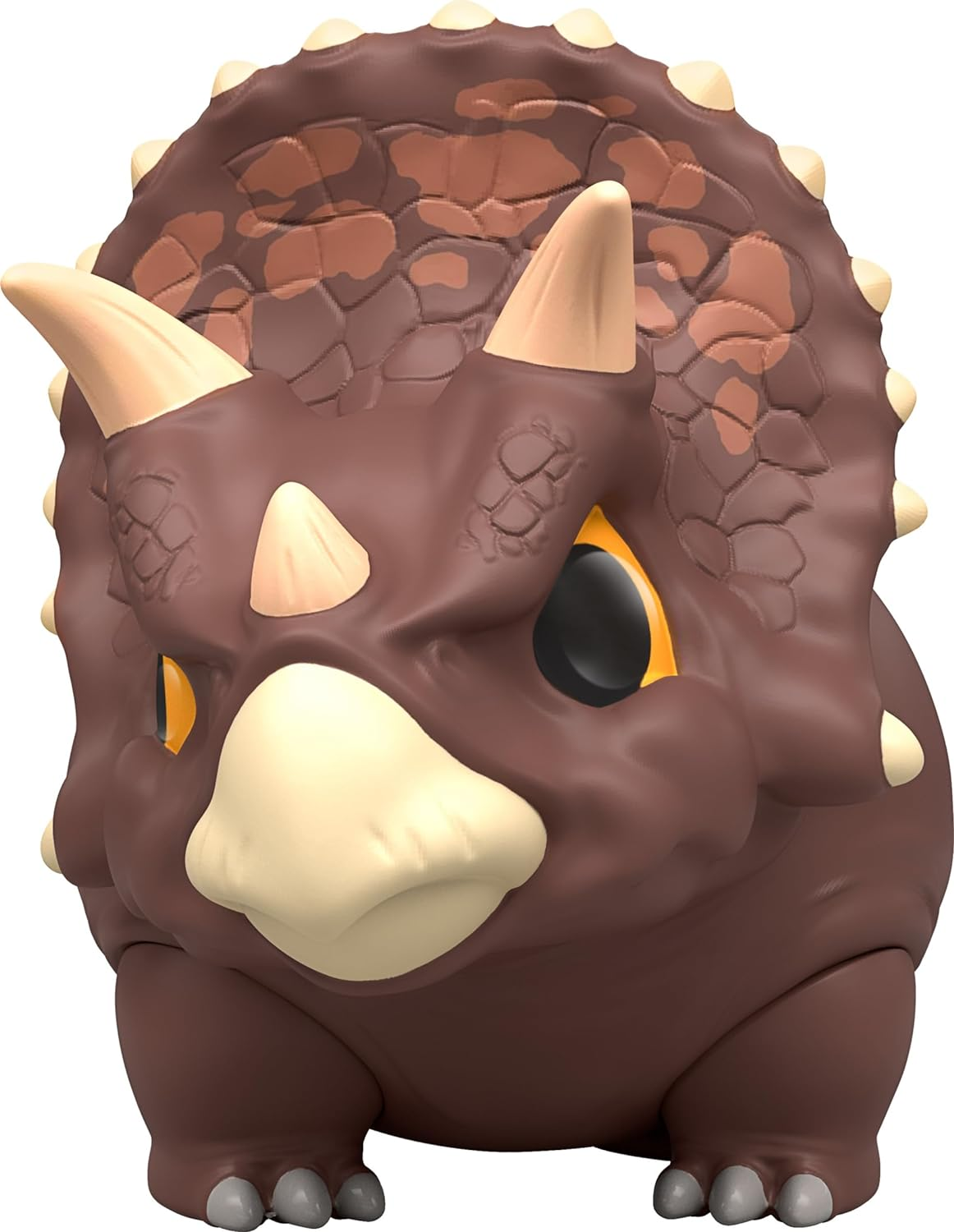 ​Jurassic World Bite Club Collectible Figure, Triceratops Chubby Stylized Dinosaur Approx 4-Inch Figure with Accessory​ image number 6