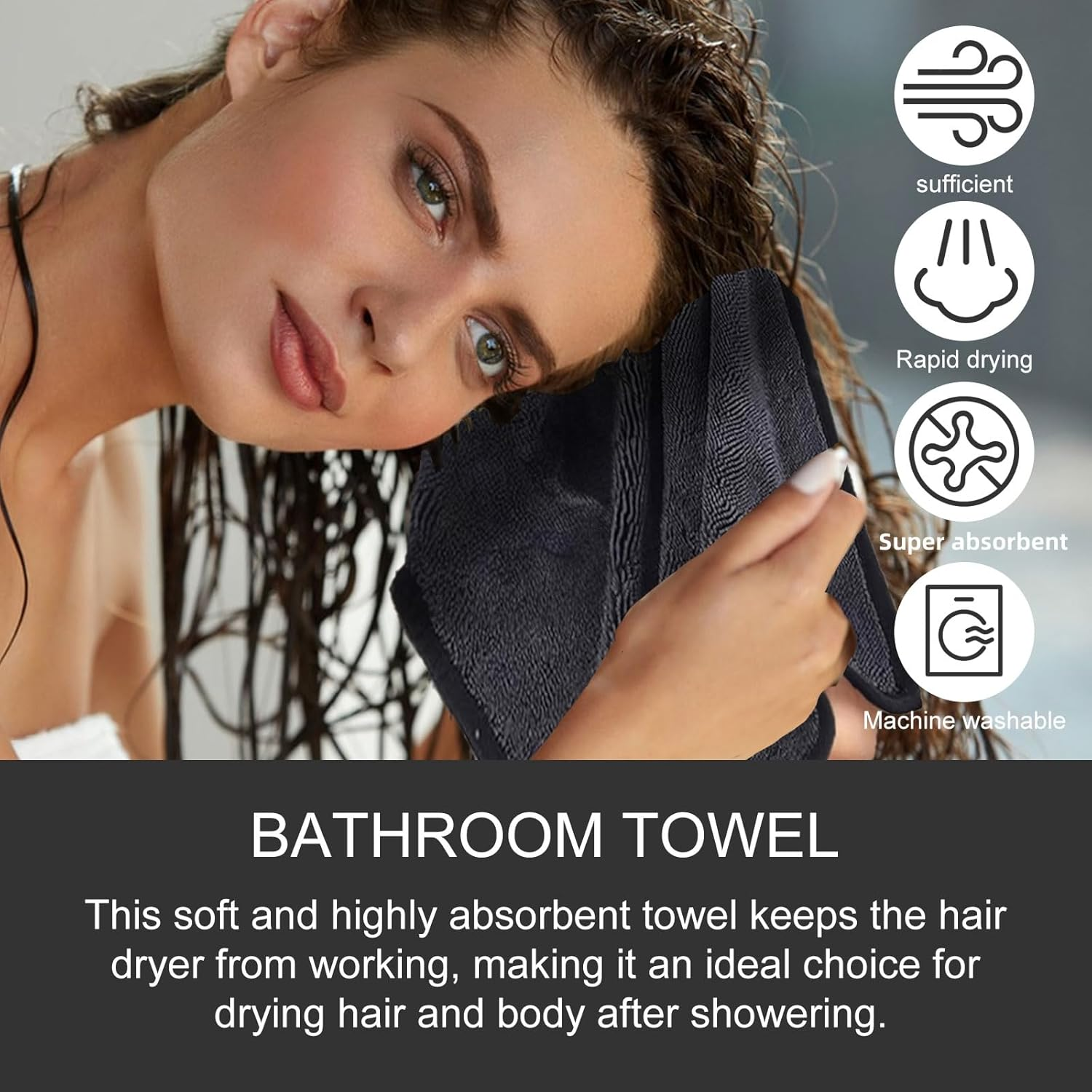 Longzhuo Shiny Bath Wipes Shower Cleaning Cloths, 3Pcs Shiny Bath Drying Towel, Super Absorbent Microfiber Bath Towels, Microfiber Cleaning Cloth for Windows, Bathroom, Car Home Office image number 2