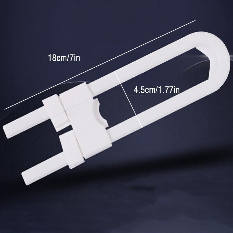 AIMALL Baby Safety Lock Child Kids U-Shaped Drawer Door Cabinet Cupboard Lock, Durable Plastic image number 1