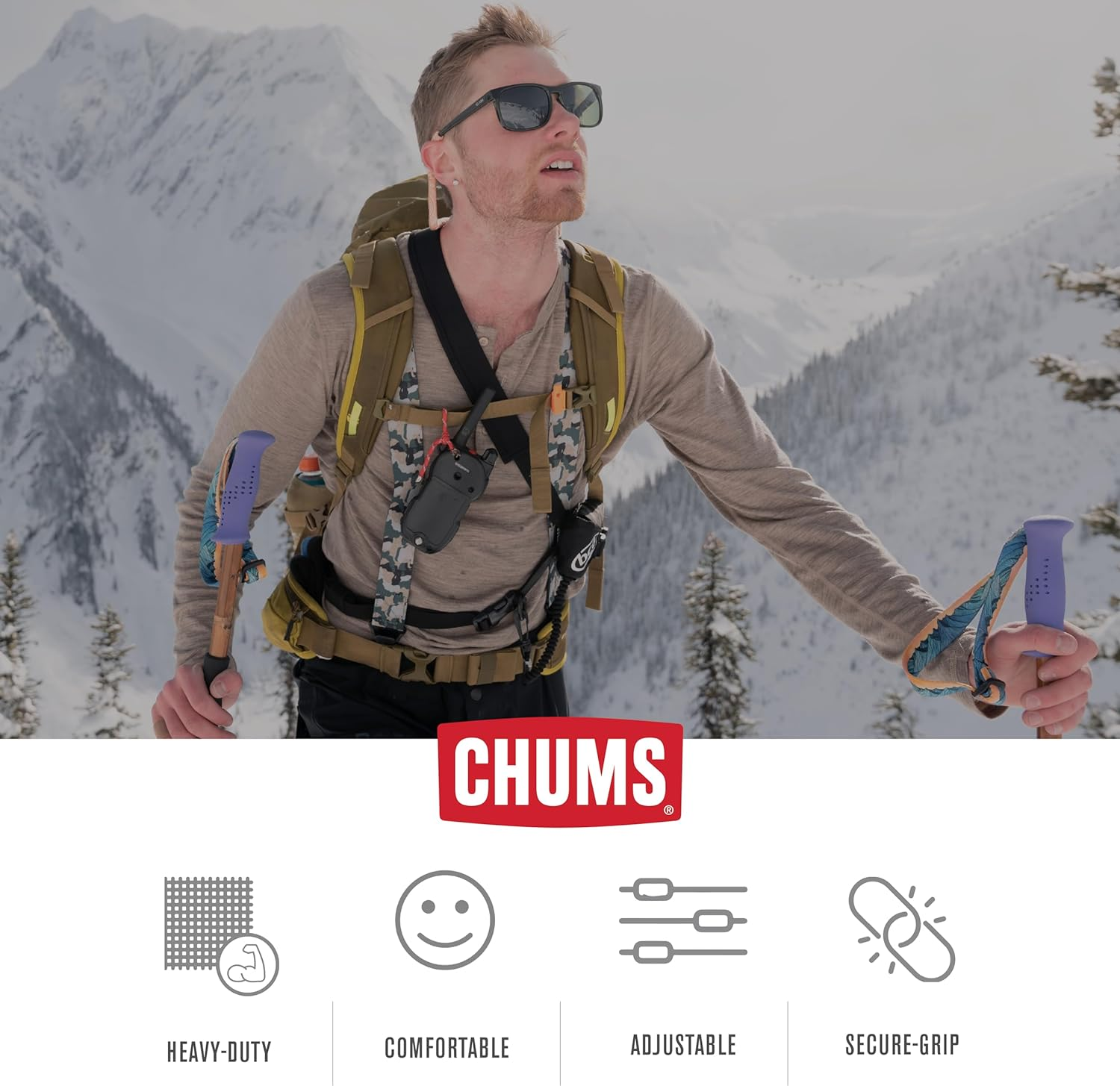 Chums Adjustable Ski Suspenders image number 3