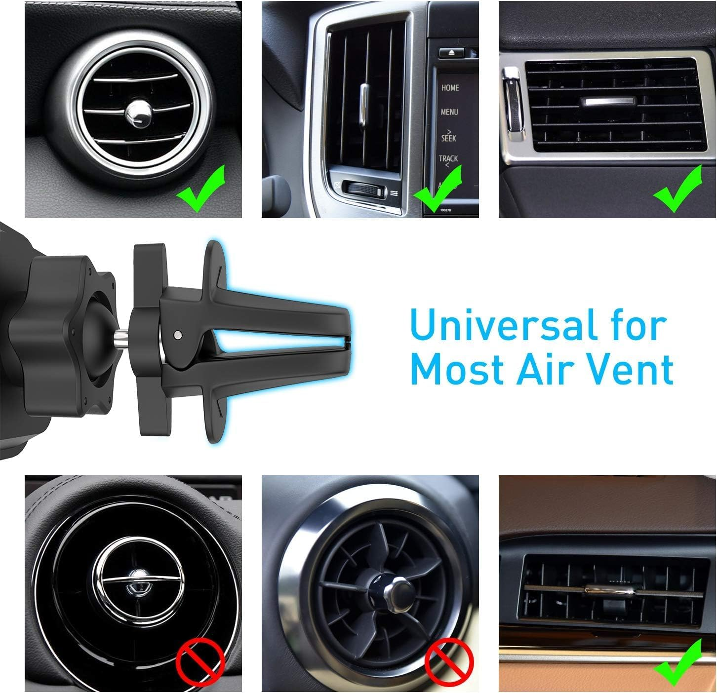 DEEN Magnetic Car Phone Holder - Ultimate Car Phone Mount for Air Vent. Mobile Phone Holder for Car Allowing You to Navigate, Answer Calls, or Control Music .Car Mount Compatible with All Smartphones image number 3