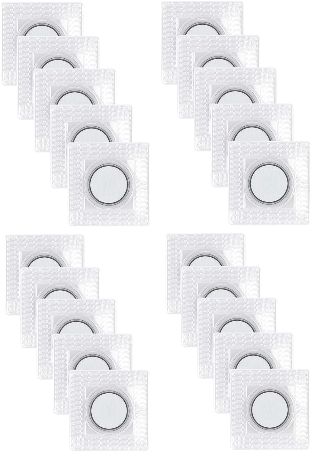 Wan 20 Pairs of Hidden Sewing Super Magnetic Snaps, PVC Wallet Closure Fasteners Snaps Magnet for Apparel Handbags Accessories DIY Craft Tools(1.4 Inch) White 095 image number 5