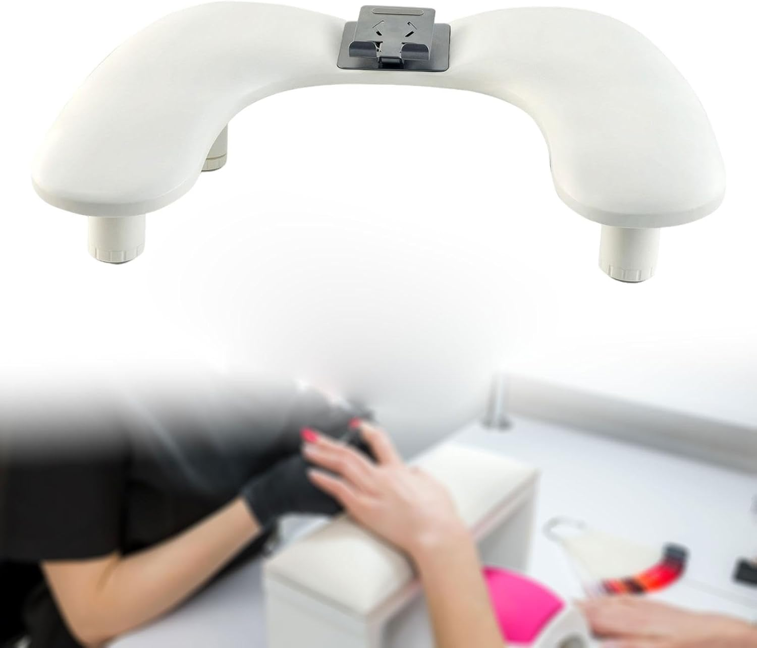 Nail Arm Rest Hand Pillow Hand Rest, Comfortable Soft Portable Supplies, Professional Home Use Manicure Pillow Nail Cushion, White image number 6