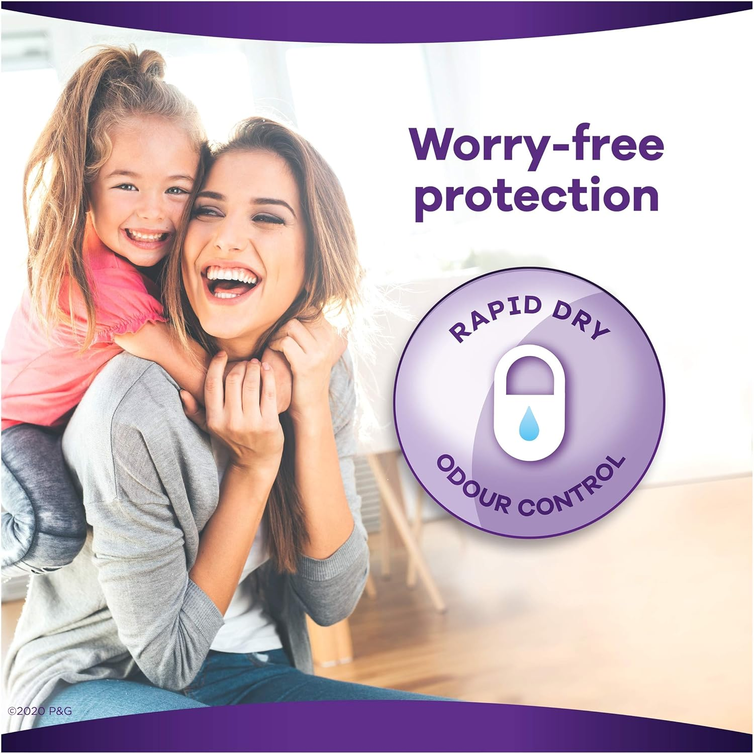 Always Discreet Incontinence Pads, Long Plus, 8 Pack image number 2