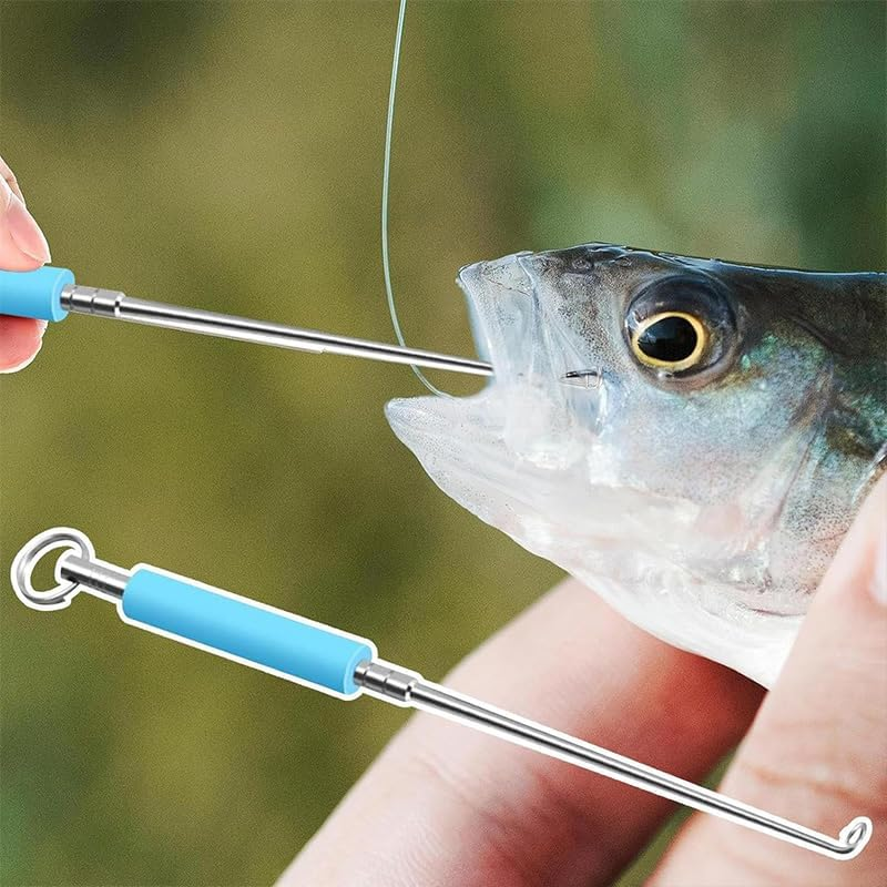 Stainless Steel Fishing Hook Remover - Ergonomic Fishhook Dehooker & Detacher Tool for Safe, Quick & Easy Hook Extraction, Efficient Fishing Gear Accessories image number 3