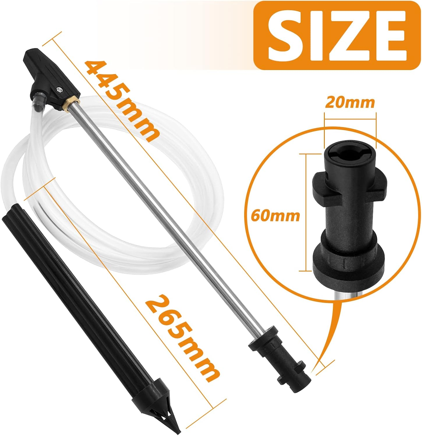 3M High Pressure Washer Sandblasting Sand and Wet Blaster Kit Replacement Fit for Karcher K1 K2 K3 K4 K5 K6 K7 K Series,Pressure Washer Lance with Hose Home Pressure Washer image number 1