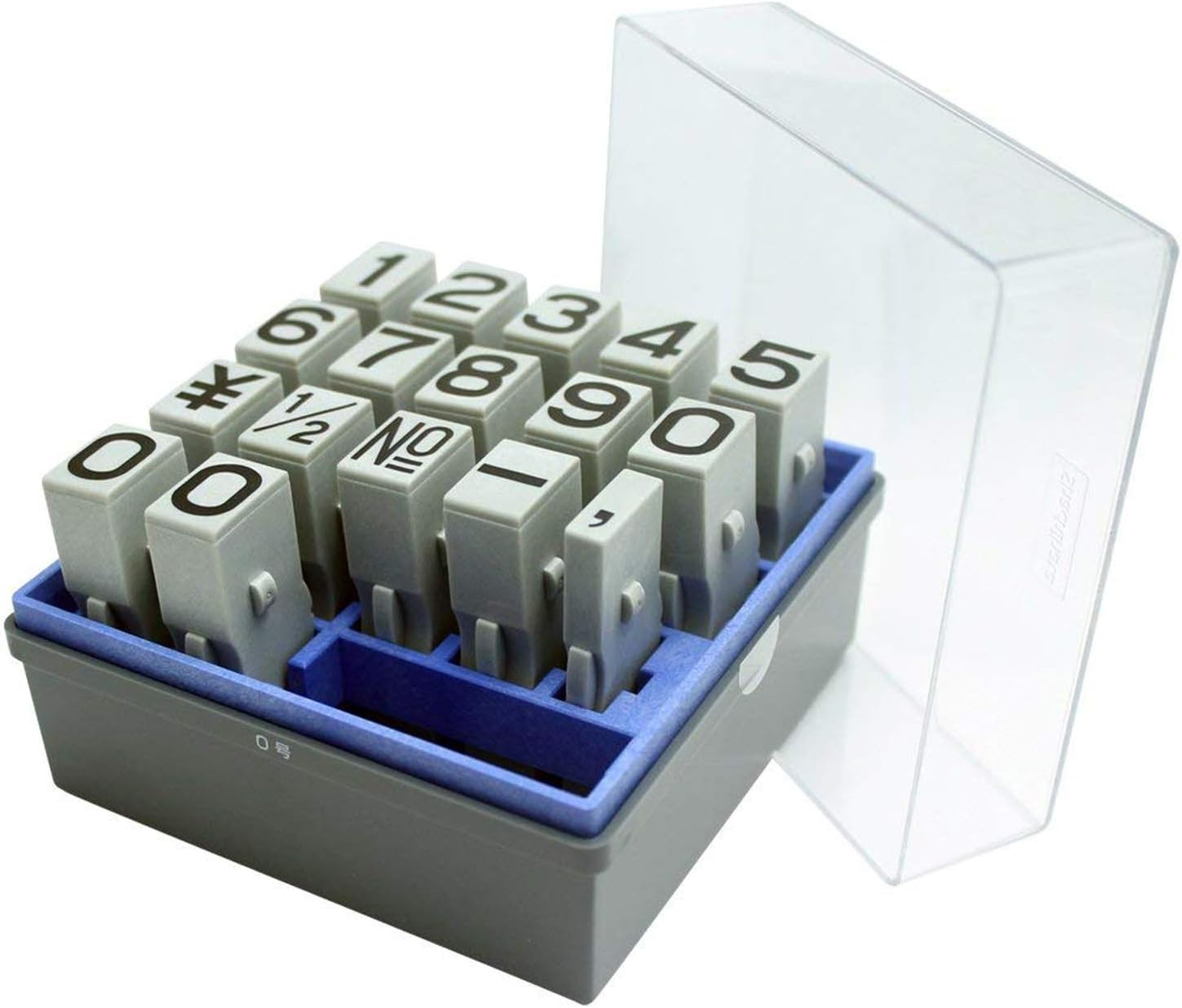 Shachihata GRN-0G Rubber Stamp with Handle, Connecting Type, Number Set, Gothic Body, No. 0, Stamp Face 0.4 X 0.3 Inches (11.9 X 9.3 Mm) image number 4