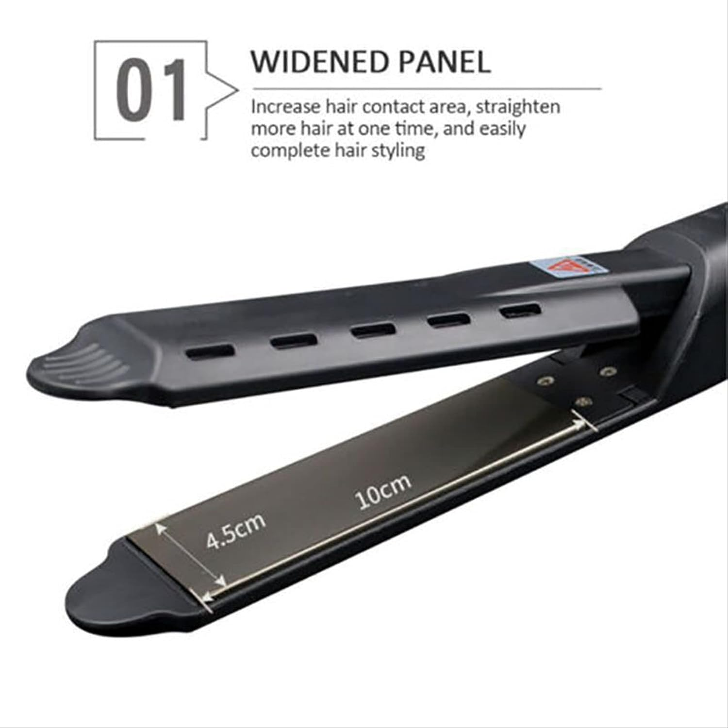 Flat Hair Iron, Ceramic Tourmaline Ionic Flat Iron Hair Straightener, Professional Glider Hair,Dual Use Dry and Wet for Hair Care Adjustable Temperature, for All Hair Types image number 3