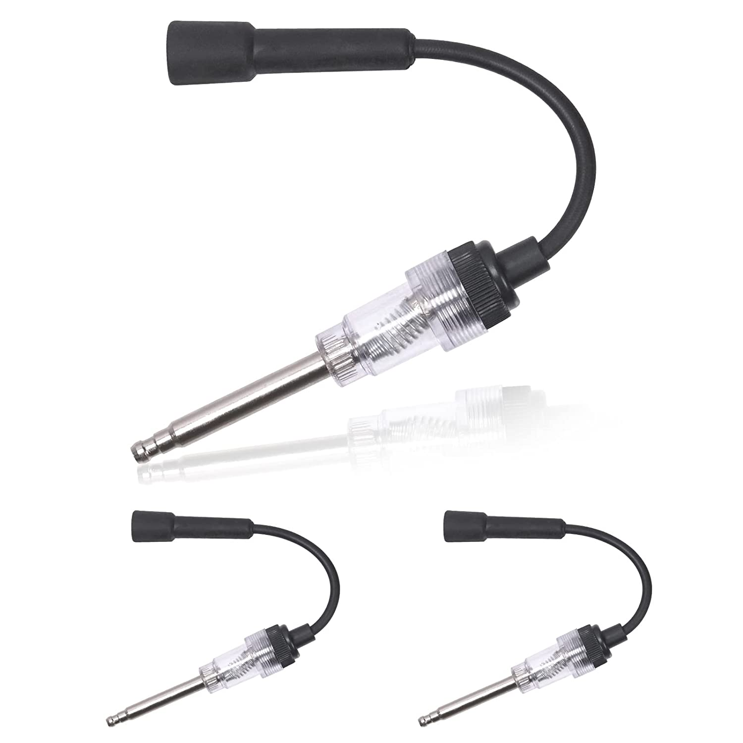 Keadic 2Pcs Inline Spark Plug Tester, Plug-In Engine Straight Boot Ignition Coil Tester Diagnostic Detector Tool for Lawnmower Automotive Lawnmower Car Big Internal & External Engines image number 4